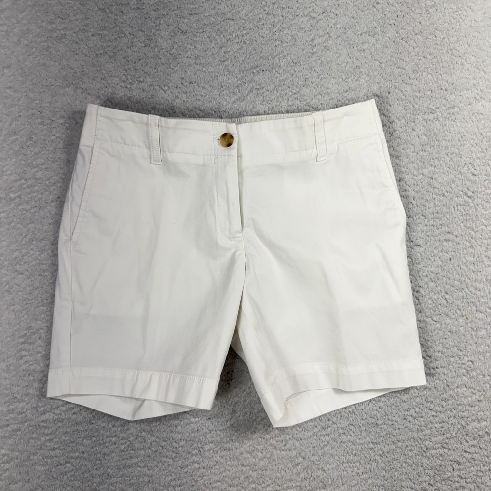Talbots Women’s 2P Relaxed Chino Shorts 6" (W29x6) White Golf Stretch